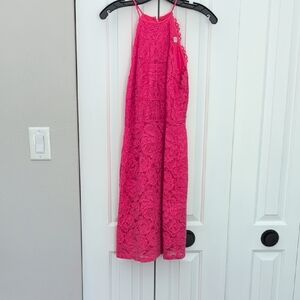 Trina Turk Vibrant Pink Lace Dress